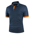 Marineblau + Orange Ärmel