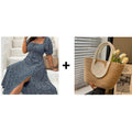Dunkelblau + Woven bag
